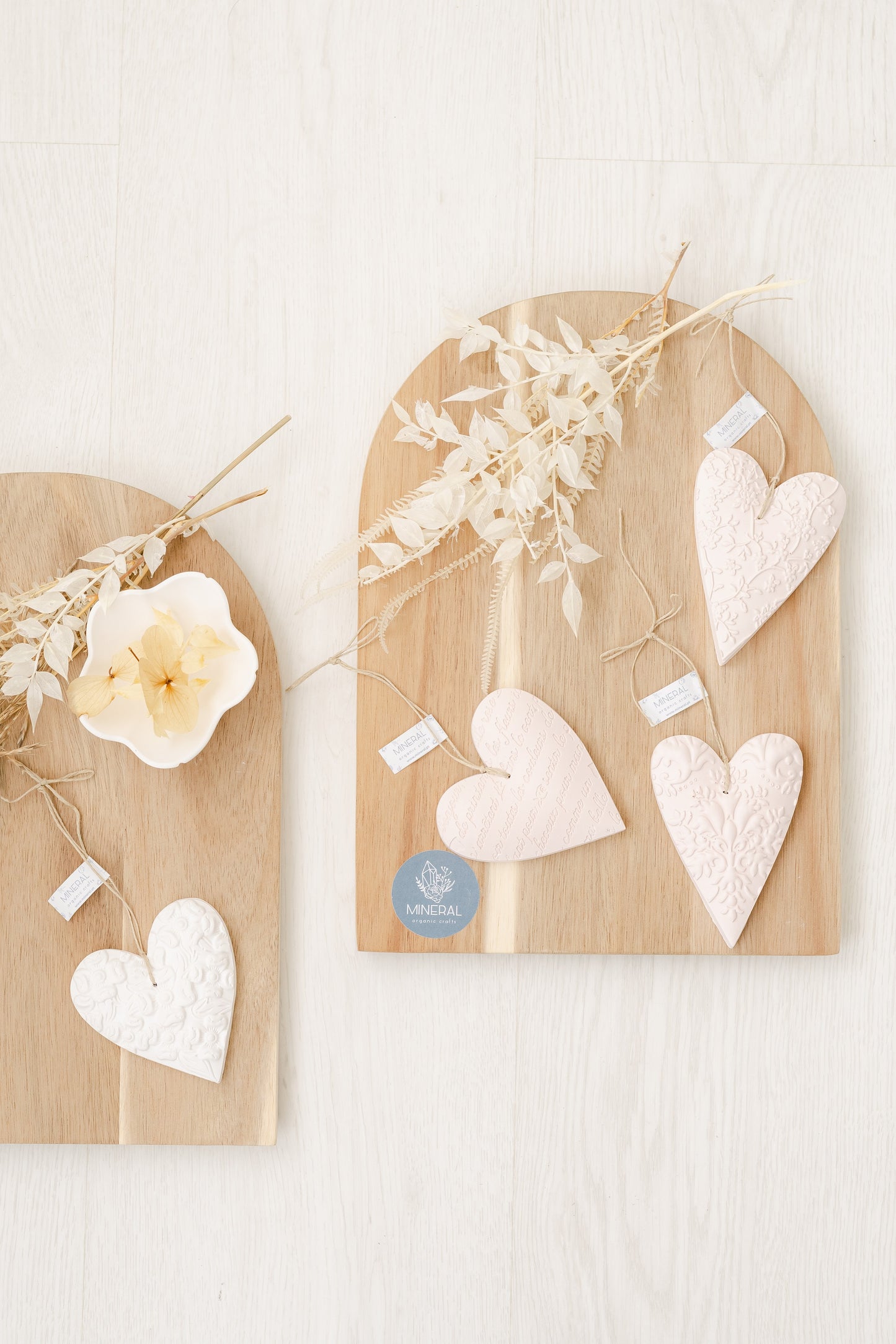 Heart with embossed design