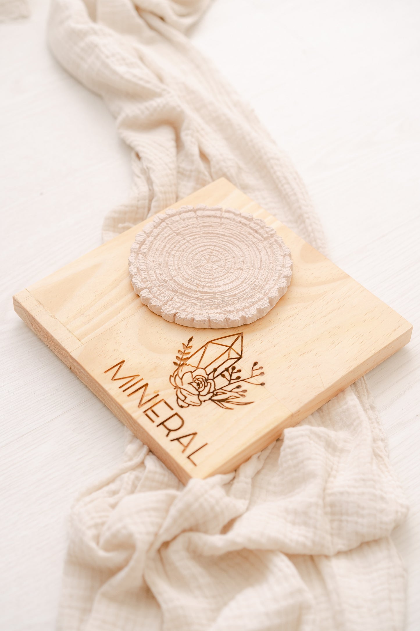 Base redonda tronco árvore