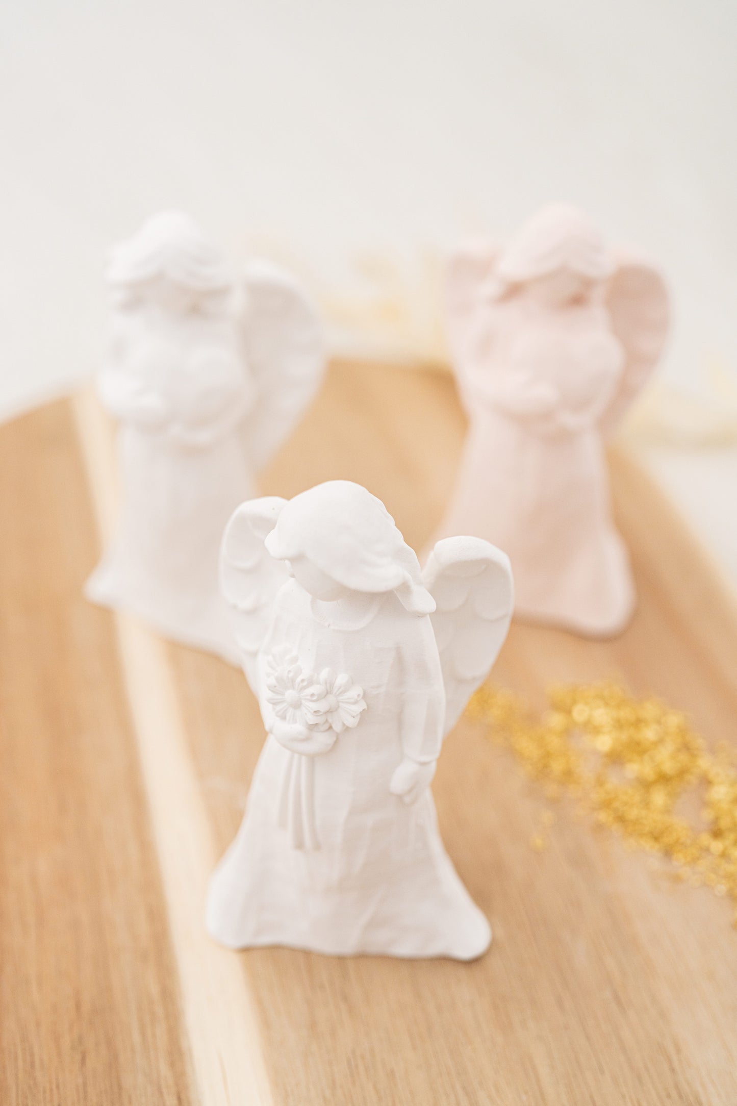 Anjo 3D com flores